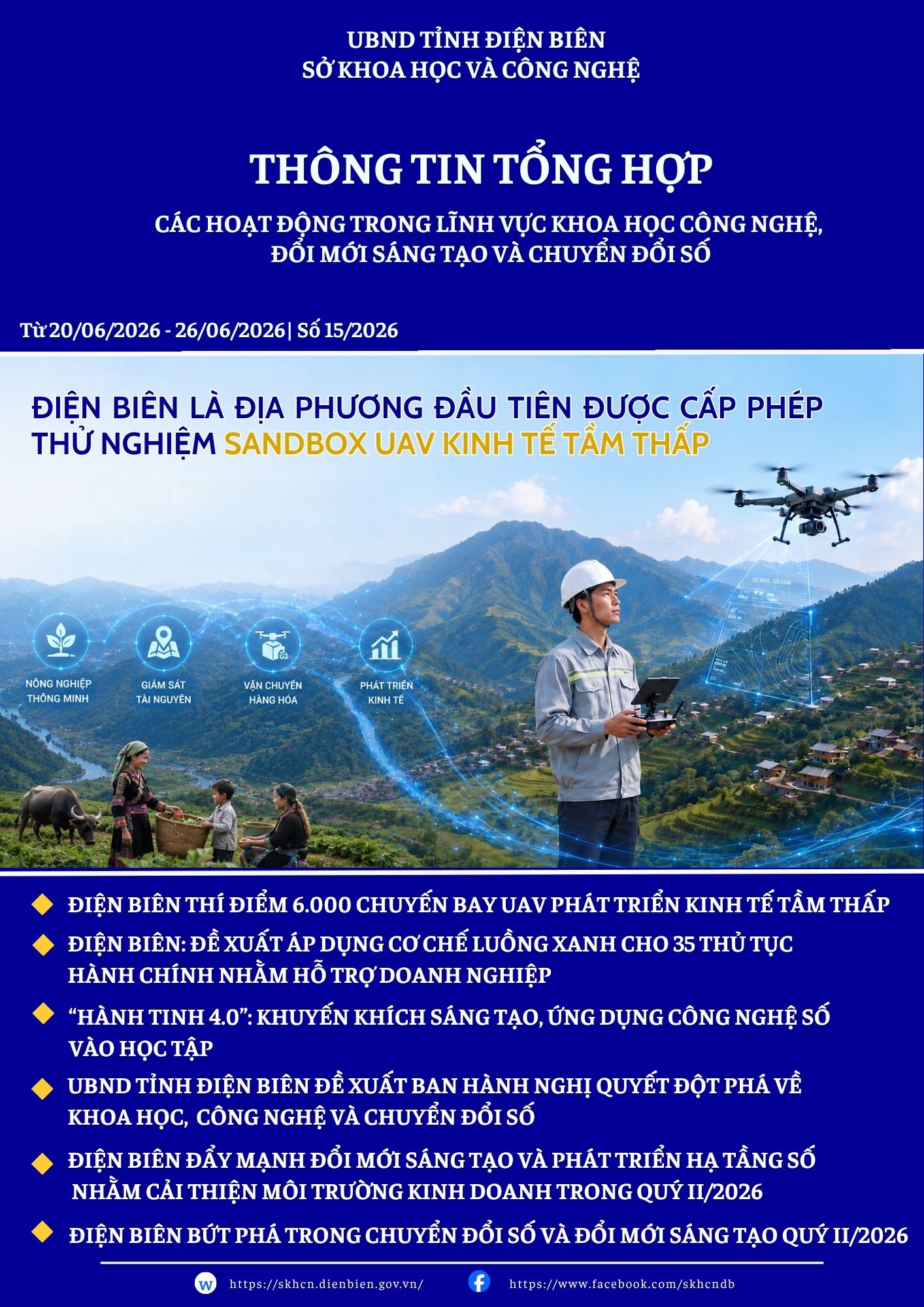 V/v tổng hợp thông tin các hoạt động trong lĩnh vực Khoa học công nghệ, đổi mới sáng tạo và chuyển đổi số. 15/2026