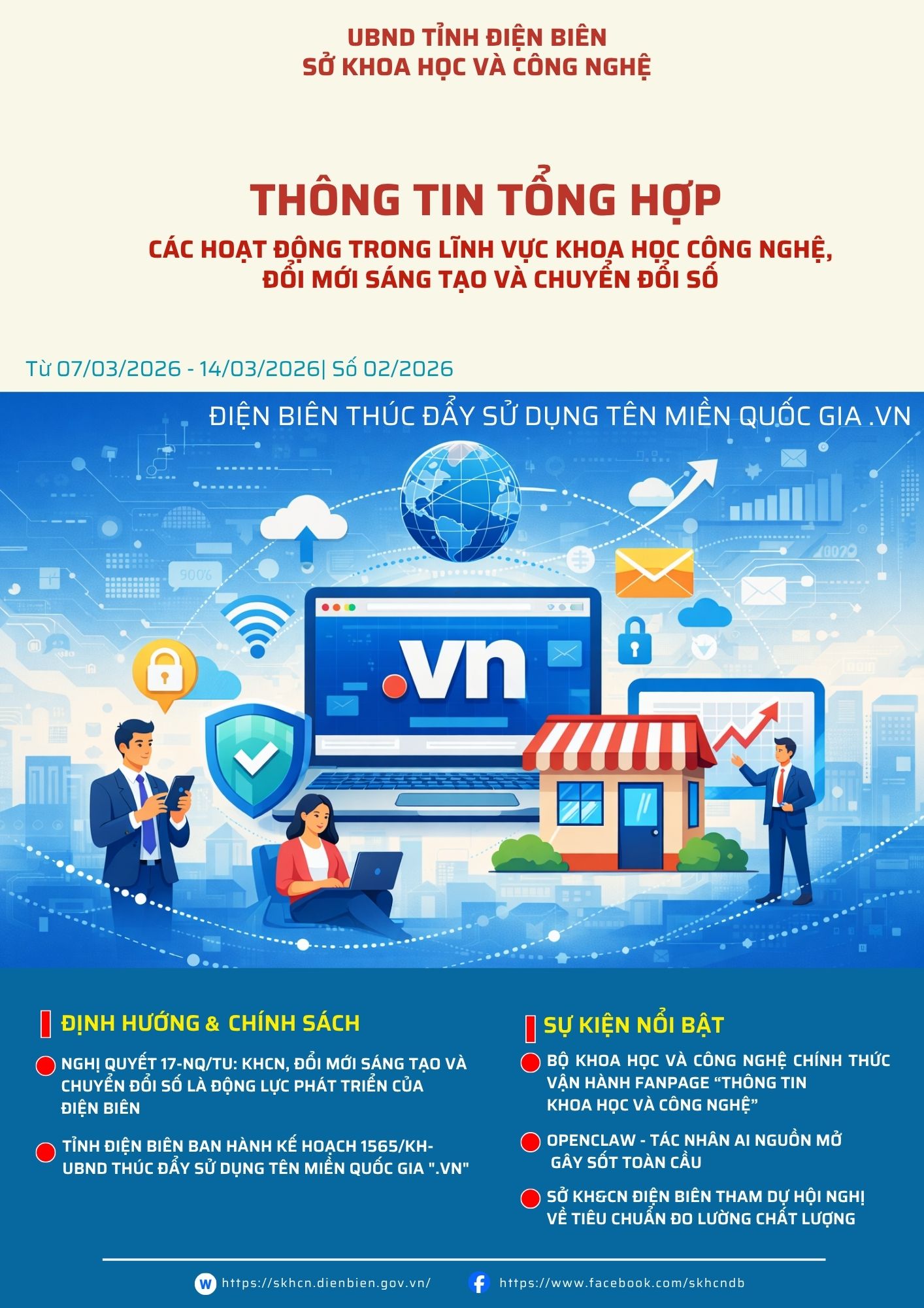 Tổng hợp thông tin các hoạt động trong lĩnh vực KHCN, ĐMST và chuyển đổi số. ( 02/2026)