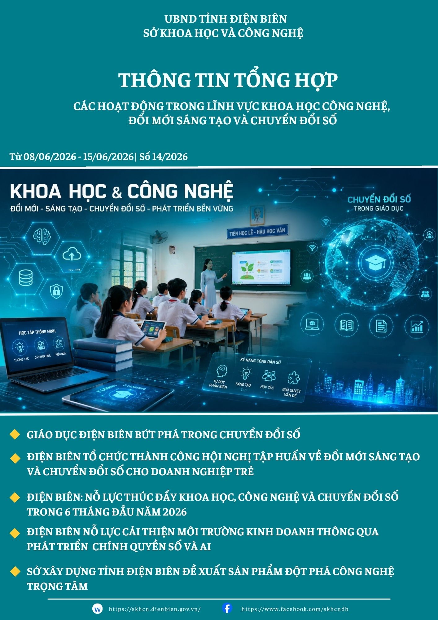 Tổng hợp thông tin các hoạt động trong lĩnh vực KHCN, ĐMST và chuyển đổi số ( 14/2026)
