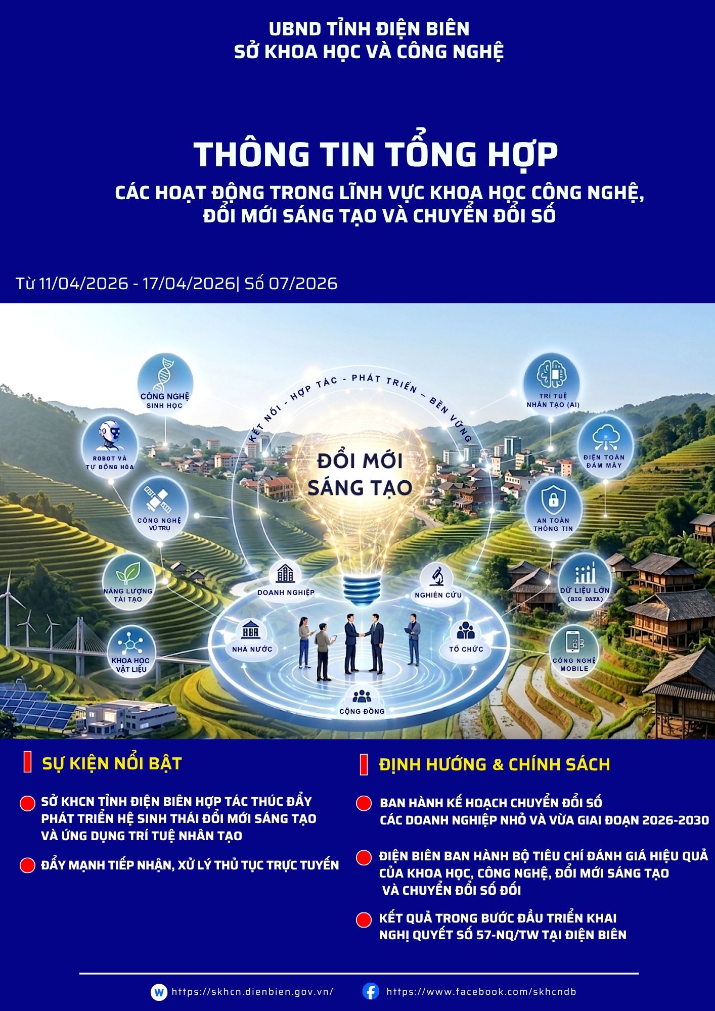 Tổng hợp thông tin các hoạt động trong lĩnh vực KHCN, ĐMST và chuyển đổi số ( 07/2026)