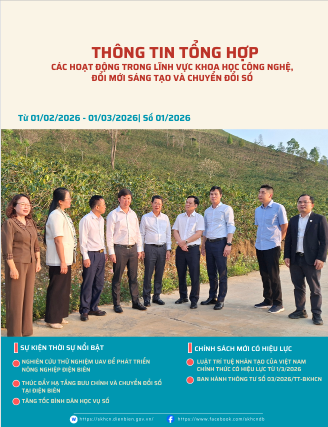 Tổng hợp thông tin các hoạt động trong lĩnh vực KHCN, ĐMST và chuyển đổi số. ( 01/2026)