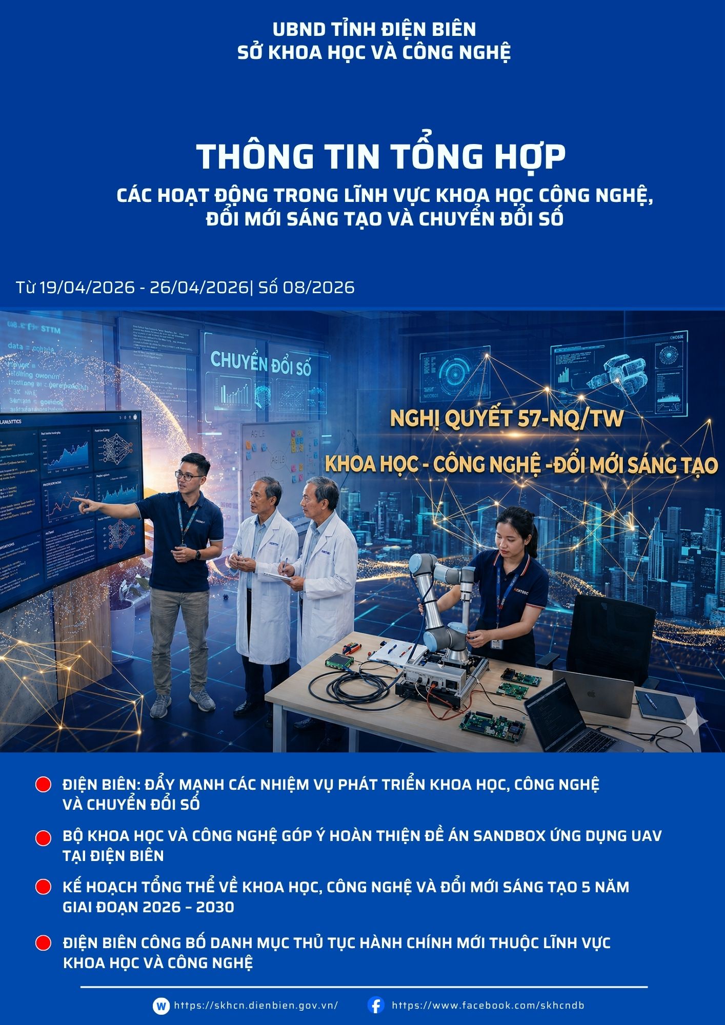 Tổng hợp thông tin các hoạt động trong lĩnh vực KHCN, ĐMST và chuyển đổi số ( 08/2026)