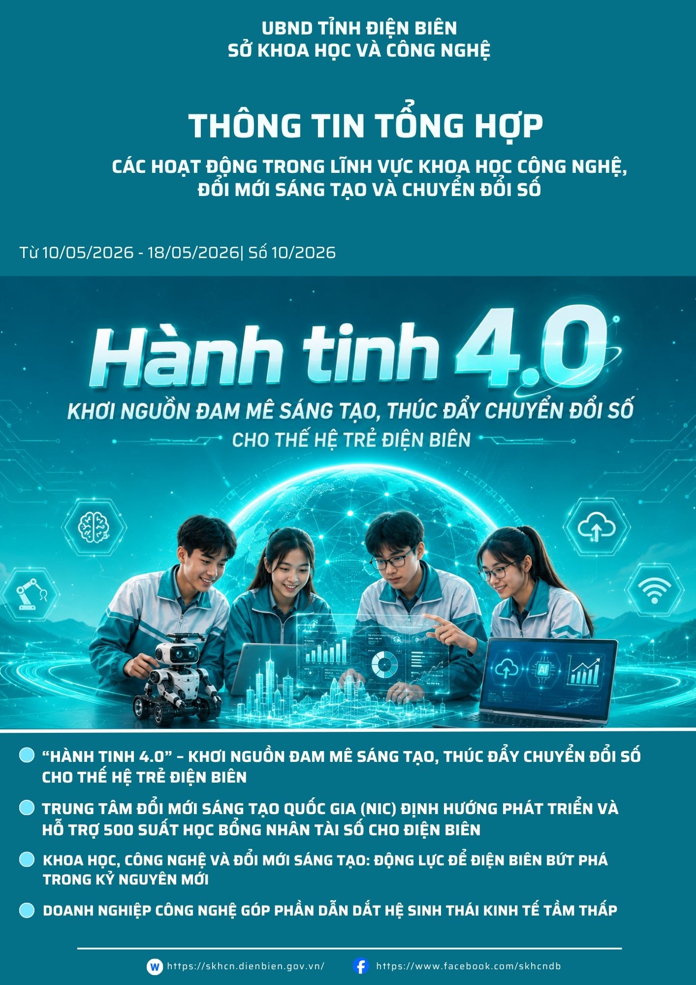 Tổng hợp thông tin các hoạt động trong lĩnh vực KHCN, ĐMST và chuyển đổi số ( 10/2026)
